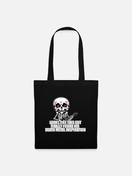 Skelett mit Gitarre DEATH METAL - Stoffbeutel - Schwarz