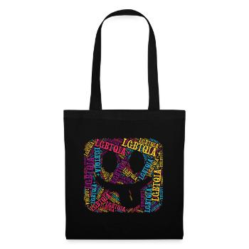 LGBTQIA+ T-Shirt Smile Word Cloud Gay Pride LGBT - Sac en tissu - noir - Devant