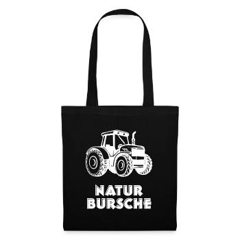 Landleben Statement Traktor Biobauer Landmaschinen - Stoffbeutel - Schwarz - Vorne