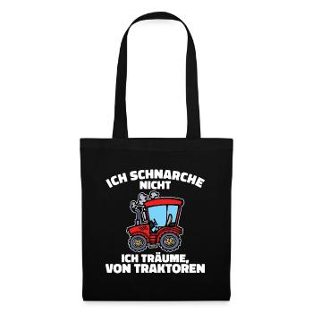 Biobauer Kraftfahrzeug Schlepper Traktor Statement - Stoffbeutel - Schwarz - Vorne