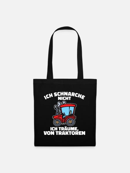 Biobauer Kraftfahrzeug Schlepper Traktor Statement - Stoffbeutel - Schwarz