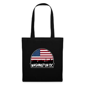 Washington Dc Washington Usa Flag Skyline Silhouet - Tote Bag - black - Front