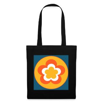 70s Flower Pattern - Tote Bag - black - Front