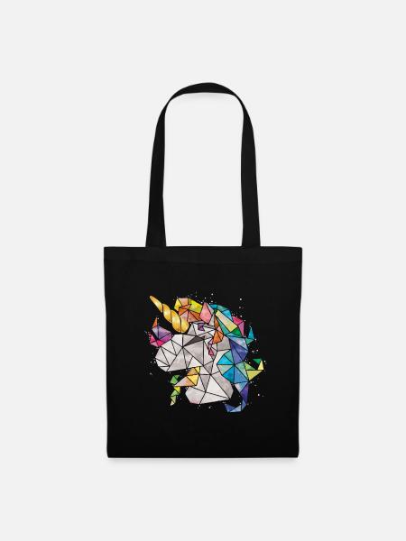 Unicorn Rainbow Chibi Child - Tote Bag - black