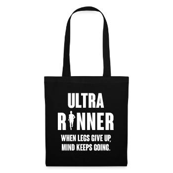 Ultra Runner. Lorsque les jambes abandonnent, l’ continue. - Sac en tissu - noir - Devant