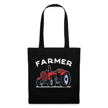 Commercial Vehicle Tractor Field Farmer Saying Organic Farmer - Tote Bag - black - Front