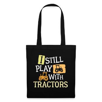 Farmer Statement Arable Farming Tractor Field Commercial Vehicle - Tote Bag - black - Front