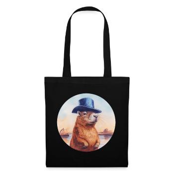 Capybara Cowboy - Tote Bag - black - Front