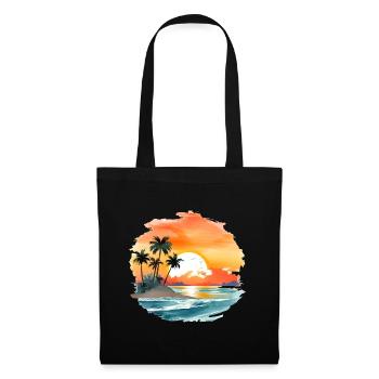 Einfach nur Sommer, Sonne und Strand - Stoffbeutel - Schwarz - Vorne