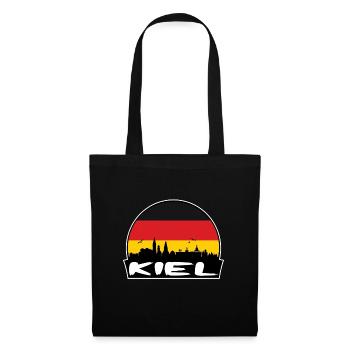 Kiel Germany Flag Skyline Silhouette Travel - Tote Bag - black - Front