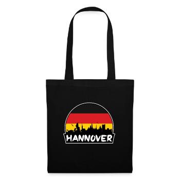 Hanovre Allemagne Flag Skyline Silhouette Voyage - Sac en tissu - noir - Devant