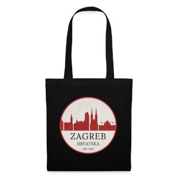 Zagreb Skyline Emblem Croatia - Tote Bag - black - Front