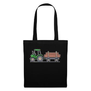 Biobauer Tractor Statement Tractor Commercial Vehicle - Tote Bag - black - Front