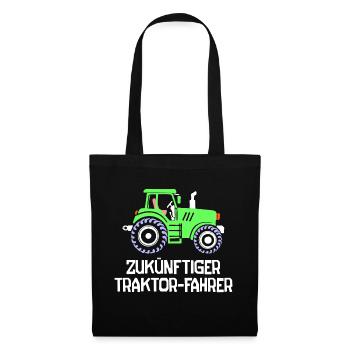 Landleben Fahrzeug Landwirt Traktor Statement - Stoffbeutel - Schwarz - Vorne