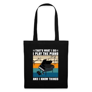 Piano Grand Piano Music School - Tote Bag - black - Front