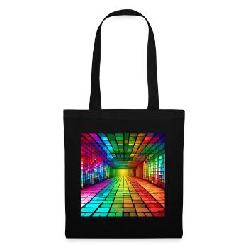 3D Rainbow Squares - Tote Bag - black - Front