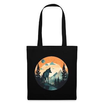 Wolf in the mountains - Tote Bag - black - Front