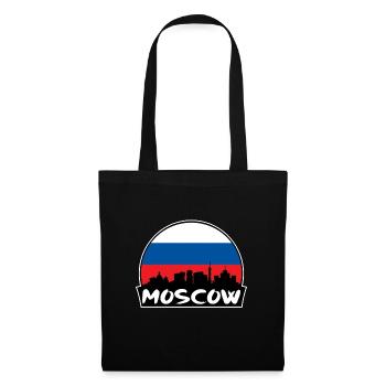 Moscou Russie Flag Skyline Silhouette Voyage - Sac en tissu - noir - Devant