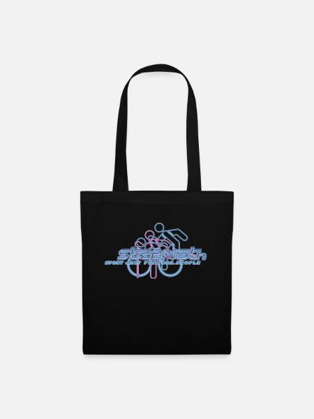 Zeichnung Sport Eisen Menschen bedruckt T-Shirt Schweißsack - Stoffbeutel - Schwarz