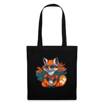 Cool fox with sunglasses - Tote Bag - black - Front