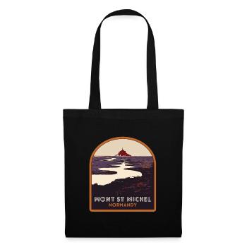 Colorful illustration of Mont Saint Michel - Tote Bag - black - Front