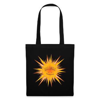 Juste sourire - Sac en tissu - noir - Devant