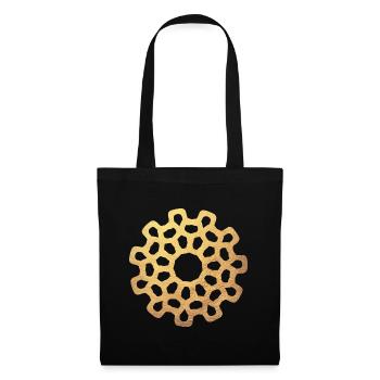 Sonne Gold Ornament Yoga Meditation Konzentration - Stoffbeutel - Schwarz - Vorne