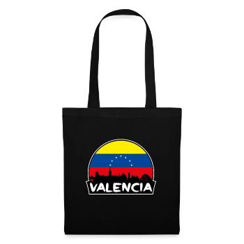 Valencia Venezuela Flag Skyline Silhouette Travel - Tote Bag - black - Front