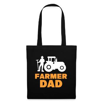 Farmer Tractor Statement Organic Farmer Farm Field - Tote Bag - black - Front
