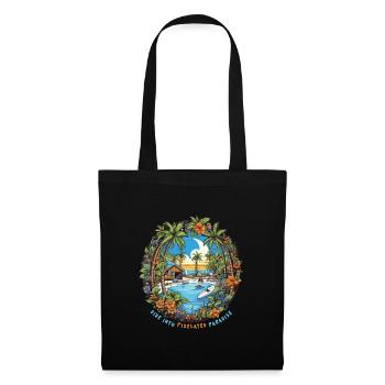 Dive into pixelated paradise - Tote Bag - black - Front