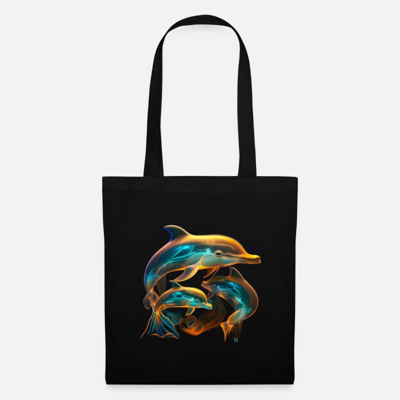 Dauphin aquarelle 3 par MacJos - Sac en tissu - noir