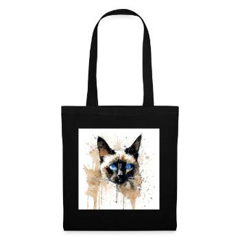 Distressed Grungy Punky Graffiti CatXVI - Tote Bag - black - Front