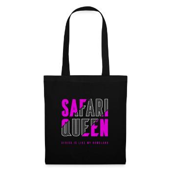 Safari Königin - Stoffbeutel - Schwarz - Vorne