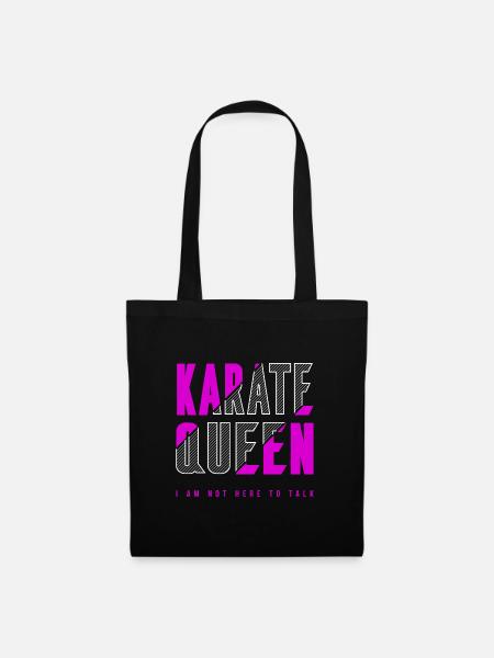 Karate Königin - Stoffbeutel - Schwarz
