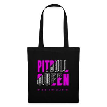 Pitbull Königin - Stoffbeutel - Schwarz - Vorne
