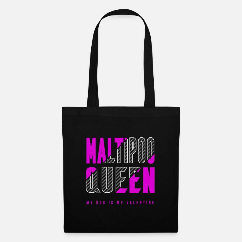 Maltipoo Königin - Stoffbeutel - Schwarz