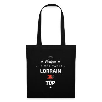 Le véritable Lorrain au top - Sac en tissu - noir - Devant