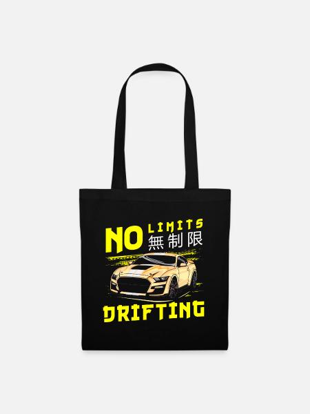 Driften Auto Quer - Stoffbeutel - Schwarz