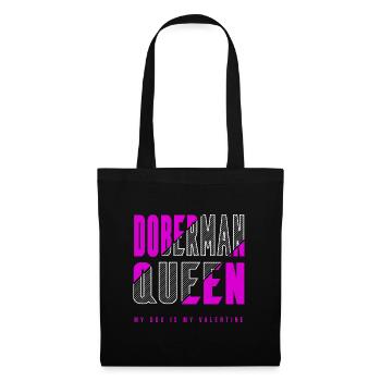 Reine Doberman - Sac en tissu - noir - Devant
