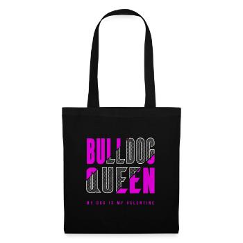 Bulldog Queen - Sac en tissu - noir - Devant