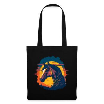 Portrait De Cheval - Sac en tissu - noir - Devant