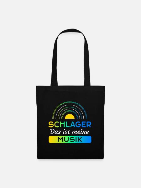 Schlager - Das ist meine Musik - Stoffbeutel - Schwarz