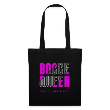 Bocce Königin - Stoffbeutel - Schwarz - Vorne
