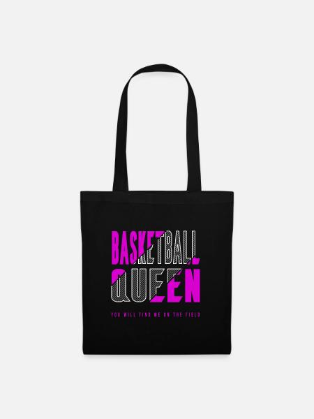 Basketball Königin - Stoffbeutel - Schwarz