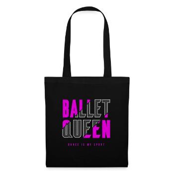 Ballett Königin - Stoffbeutel - Schwarz - Vorne