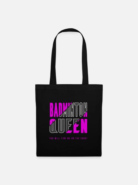 Badminton Queen - Stoffbeutel - Schwarz