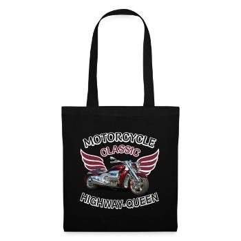 Klassischer Biker Vintage Retro Motorrad Speed Demon - Stoffbeutel - Schwarz - Vorne