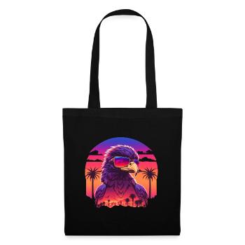 Synthwave eagle - Sac en tissu - noir - Devant