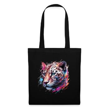 Léopard Power Animal - Sac en tissu - noir - Devant