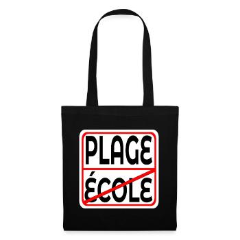 Début des vacances École PLAGE - Sac en tissu - noir - Devant